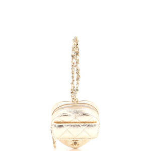 Chanel Heart Bag Charm Quilted Lambskin